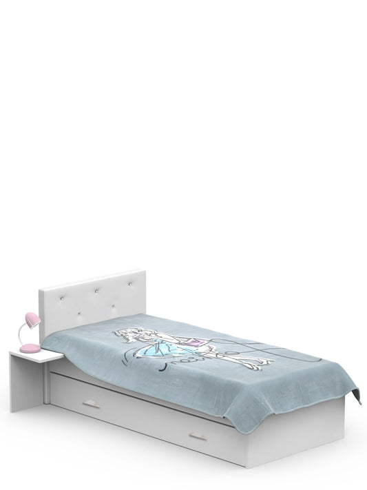 Young White Fashion Upholstered bed