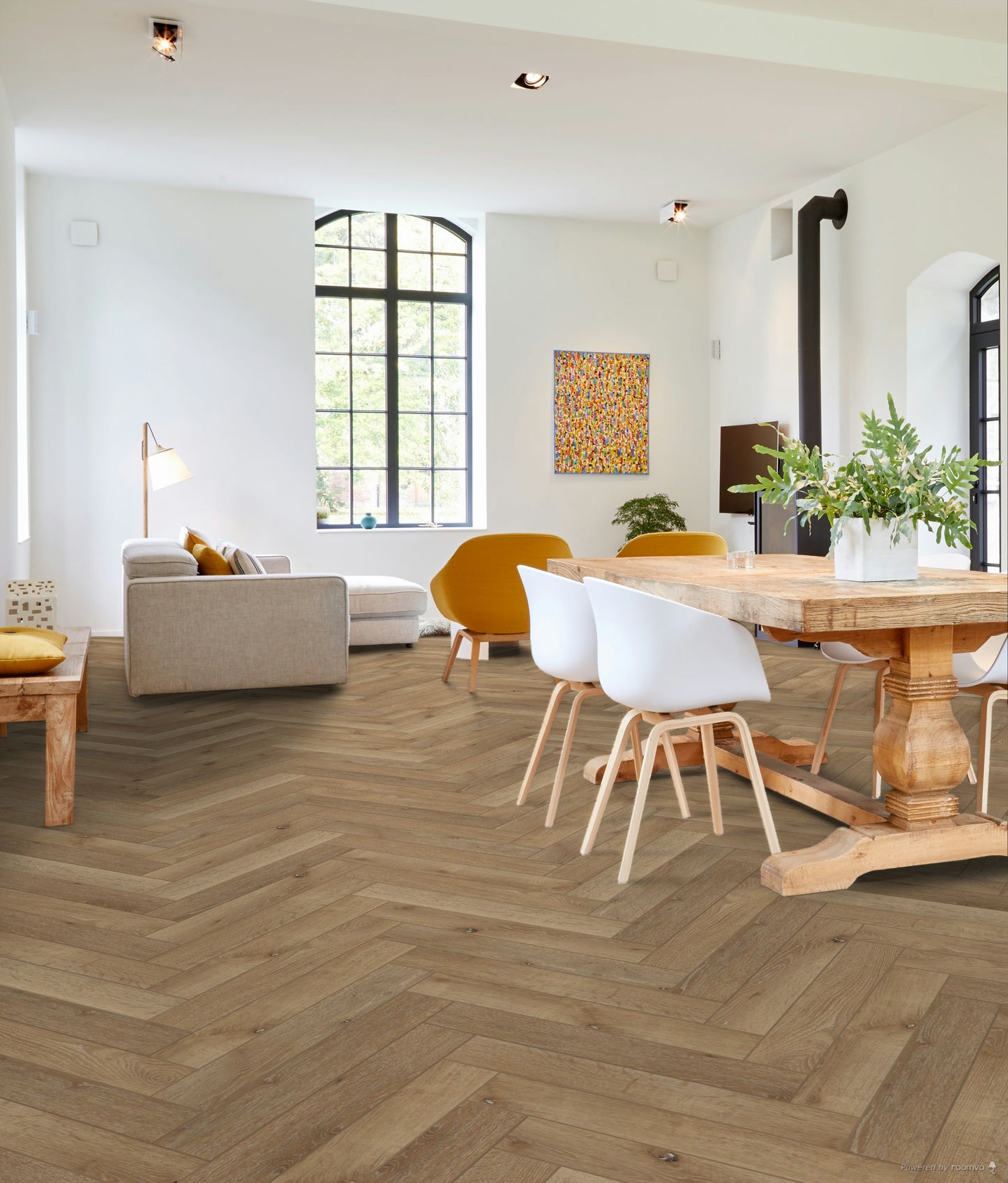 COREtec Naturals Herringbone 50 LVPEH 804 Lumber vinyl flooring